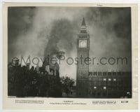 3m448 GORGO 8x10.25 still 1961 great image of the giant rubbery monster by Big Ben in London!