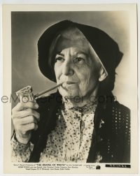 3m450 GRAPES OF WRATH 8x10 still 1940 portrait of Zeffie Tilbury as Grandma Joad with corncob pipe!