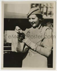 3m475 HEATHER ANGEL 8x10 still 1934 great close up holding a kitten in a paper bag!
