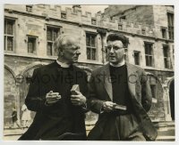 3m479 HEAVENS ABOVE! candid English 7.5x9.5 still 1963 Peter Sellers with consultant priest on set!
