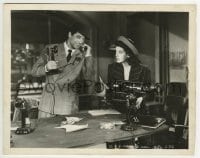 3m483 HIS GIRL FRIDAY 8x10.25 still 1940 Cary Grant with phone smiling at Rosalind Russell!