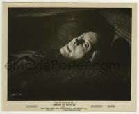 3m491 HORROR OF DRACULA 8.25x10 still 1958 best close up of vampire Christopher Lee in coffin!