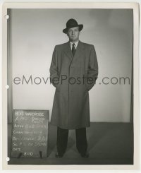 3m497 HOUSE OF BAMBOO wardrobe test 8.25x10 still 1955 Robert Stack in trench coat costume!