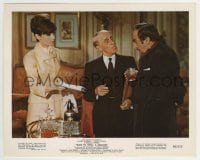3m089 HOW TO STEAL A MILLION color 8x10 still 1966 Audrey Hepburn hands papers to Hugh Griffith!