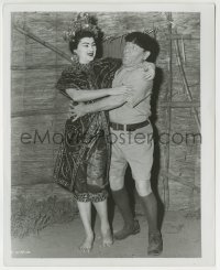3m502 HULA-LA-LA 8.25x10 still 1951 Stooge Moe Howard being seduced on a tropical island!