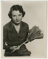 3m520 IRENE BENTLEY 8x10 still 1934 showing off the latest in purses, it can hold an umbrella!
