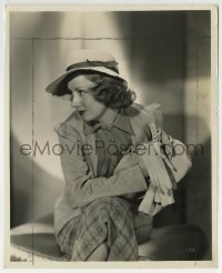 3m521 IRENE DUNNE 8x10 still 1938 close seated portrait holding her bag & gloves by Bachrach!
