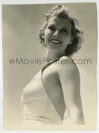 3m525 IRENE MANNING 7x9.25 still 1937 sexy young c/u in swimsuit when she was Hope Manning!