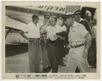 3m527 ISRAEL candid 8x10 still 1959 c/u of dazed Edward G. Robinson & men standing by airplane!