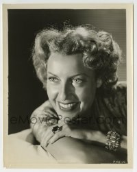 3m546 JEANETTE MACDONALD 8x10 still 1940s intense head & shoulders close up with much jewelry!