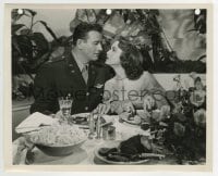 3m547 JET PILOT 8.25x10 still 1957 John Wayne & Janet Leigh about to kiss at dinner table!