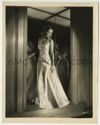 3m566 JUDITH BARRETT 8x10.25 still 1930s Universal's rising star modeling an eggshell satin gown!