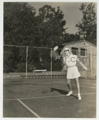 3m565 JUDITH BARRETT 7.75x9.5 still 1940 keeping her neat figure by playing tennis, by Hal McAlpin