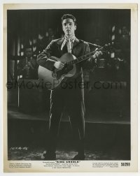 3m579 KING CREOLE 8x10.25 still 1958 full-length close up of Elvis Presley performing with guitar!