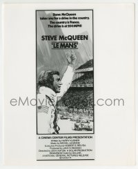 3m591 LE MANS 8.25x10 still 1971 artwork of race car driver Steve McQueenby Tom Jung!