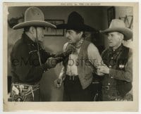 3m594 LEFT-HANDED LAW 8.25x10 still 1937 great close up of Buck Jones questioning a bad guy!