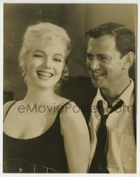 3m598 LET'S MAKE LOVE 7.25x9.25 still 1960 c/u of sexy smiling Marilyn Monroe & Tony Randall!