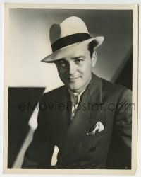 3m602 LEW AYRES 8x10.25 still 1930s great waist-high portrait in suit & tie with fedora!