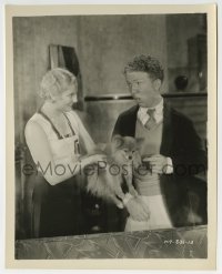3m629 LOVE FEVER 8x10 still 1931 Mickey Daniels doesn't want to touch Thelma Todd's tiny dog!