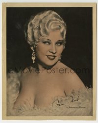 3m094 MAE WEST color 8x10 studio fan photo 1930s sexy portrait showing lots of skin & cleavage!