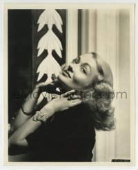 3m670 MERRILY WE LIVE 8x10 still 1938 close portrait of Constance Bennett with cool jewelry!