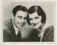 3m685 MORTON DOWNEY SR/BARBARA BENNETT deluxe 8x10 still 1930s smiling husband & wife portrait!