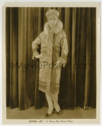 3m696 MYRNA LOY 8x10 still 1927 modeling a chic sport coat with a collar of natural lynx!