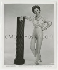 3m704 NATALIE WOOD 8.25x10 still 1950s full-length portrait in great outfit & slippers by column!