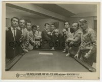 3m729 OCEAN'S 11 8x10 still 1960 all eleven stars crowded around pool table with Akim Tamiroff!