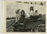 3m752 OVERALL HERO 8x11 key book still 1920 Snooky the chimpanzee driving wagon with dog & kids!