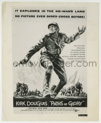 3m756 PATHS OF GLORY 8.25x10 still 1958 Stanley Kubrick, art of Kirk Douglas used on the 1-sheet!
