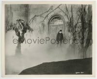 3m773 PIT & THE PENDULUM 8x10 still 1961 cool far shot of man standing in fog outside castle!