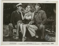 3m817 ROAD TO BALI 8x10.25 still 1952 c/u of sexy Dorothy Lamour between Bob Hope & Bing Crosby!