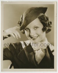 3m822 ROCHELLE HUDSON 8x10.25 still 1930s wearing a hat with a symbolic cluster of cherries!