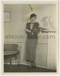 3m843 SALLY EILERS 8x10.25 still 1930s full-length Fox portrait in suit of two tones of grey wool!