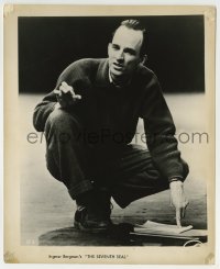 3m856 SEVENTH SEAL candid 8.25x10 still 1958 great portrait of director Ingmar Bergman!