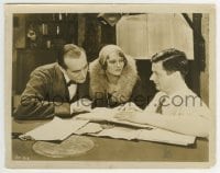 3m861 SHERLOCK HOLMES' FATAL HOUR candid 8x10.25 still 1931 Arthur Wontner going over the script!