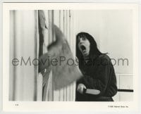 3m863 SHINING 8x10 still 1980 Stanley Kubrick, Shelley Duvall scared of axe chopping through door!