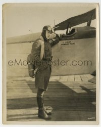 3m871 SNOWED IN 8x10 still 1926 J.F. McCullough as pilot Howard Kane standing by his airplane!