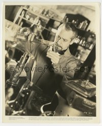 3m887 STORY OF LOUIS PASTEUR 8.25x10 still 1936 best c/u of Henry O'Neill working in laboratory!
