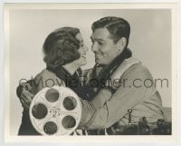 3m926 TOO HOT TO HANDLE deluxe 8x10 still 1938 Myrna Loy & Clark Gable with film reel by C.S. Bull!