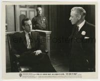 3m909 THEY DRIVE BY NIGHT 8.25x10 still R1948 Humphrey Bogart glares at  Henry O'Neill in court!