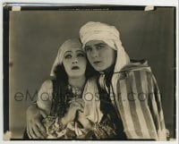 3m964 WAGES OF VIRTUE 8.25x10.25 still 1924 great portrait of Gloria Swanson & Ben Lyon in turban!