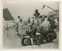 3m975 WHAT EVER HAPPENED TO BABY JANE? candid 8.25x10 still 1962 Bette Davis, Aldrich on motorcycle!