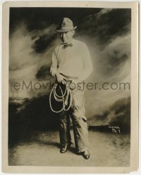 3m982 WILL ROGERS 8x10.25 still 1920s great portrait with cowboy lasso & chaps by Mishkin!