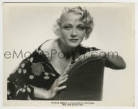 3m996 WYNNE GIBSON 8x10.25 still 1930s sexy Paramount seated portrait in floral print robe!