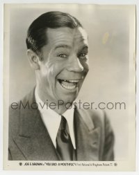 3m998 YOU SAID A MOUTHFUL 8x10.25 still 1932 portrait of comedian Joe E. Brown showing big mouth!
