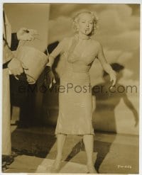 3m848 SEA CHASE candid 7.75x9.5 still 1955 smoking Lana Turner is doused with water for a scene!