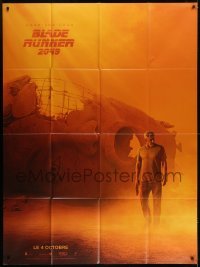 3p620 BLADE RUNNER 2049 teaser French 1p 2017 cool image of Harrison Ford by huge statue head!