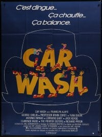 3p641 CAR WASH French 1p 1977 written by Joel Schumacher, great different title treatment art!